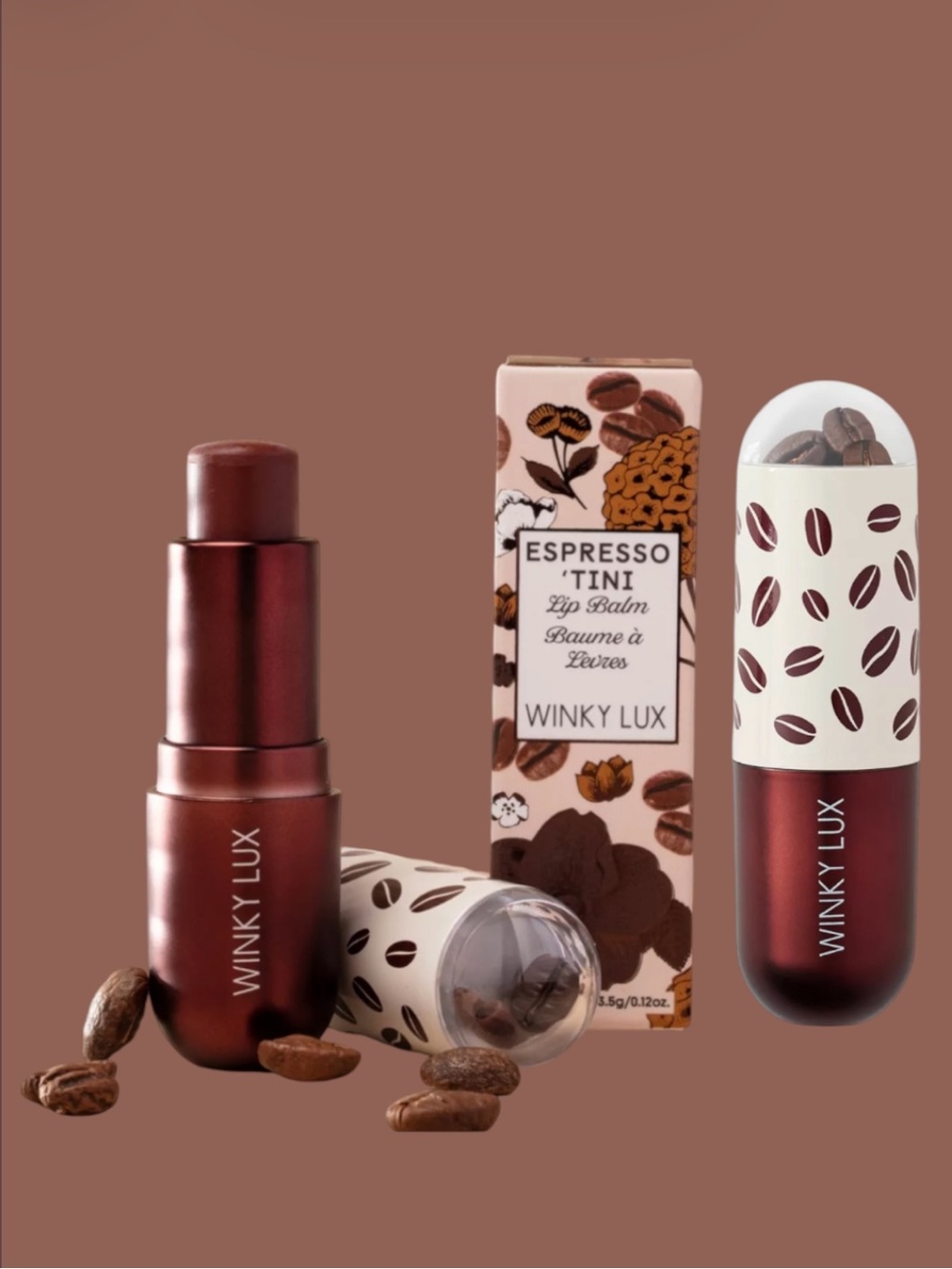WINKY LUX Espresso 'Tini Lip Balm — nude brown tint